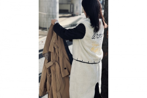 トーガ プルラ×ラングラーのドッキングコート/デニムジャケット