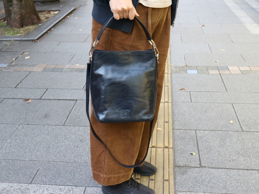 美品】HIROFU・ヒロフ・ワンショルダー・バッグ・バケツ型 バッグ