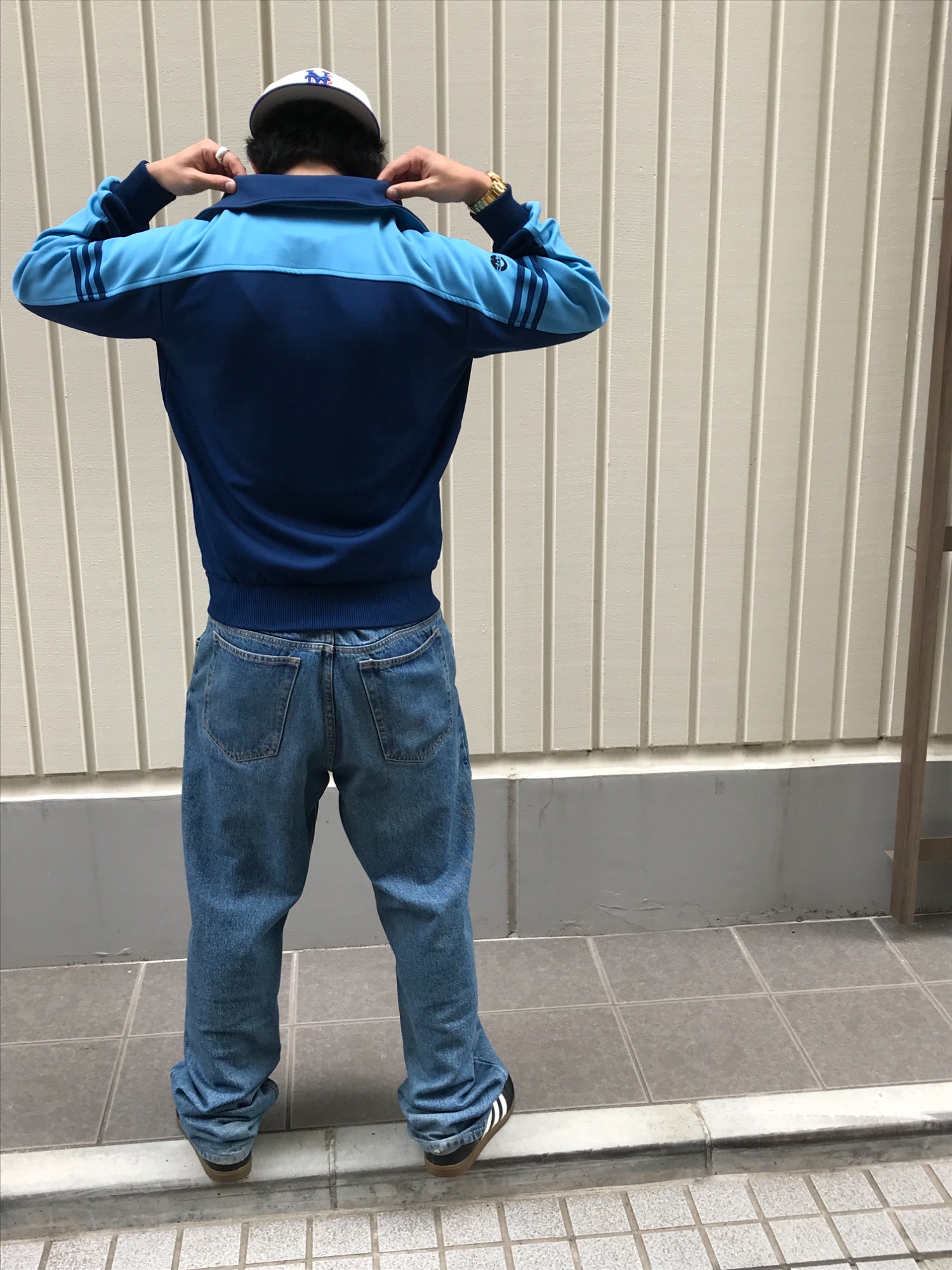 adidas/アディダス】の70'sトラックジャケットを使ったヴィンテージ