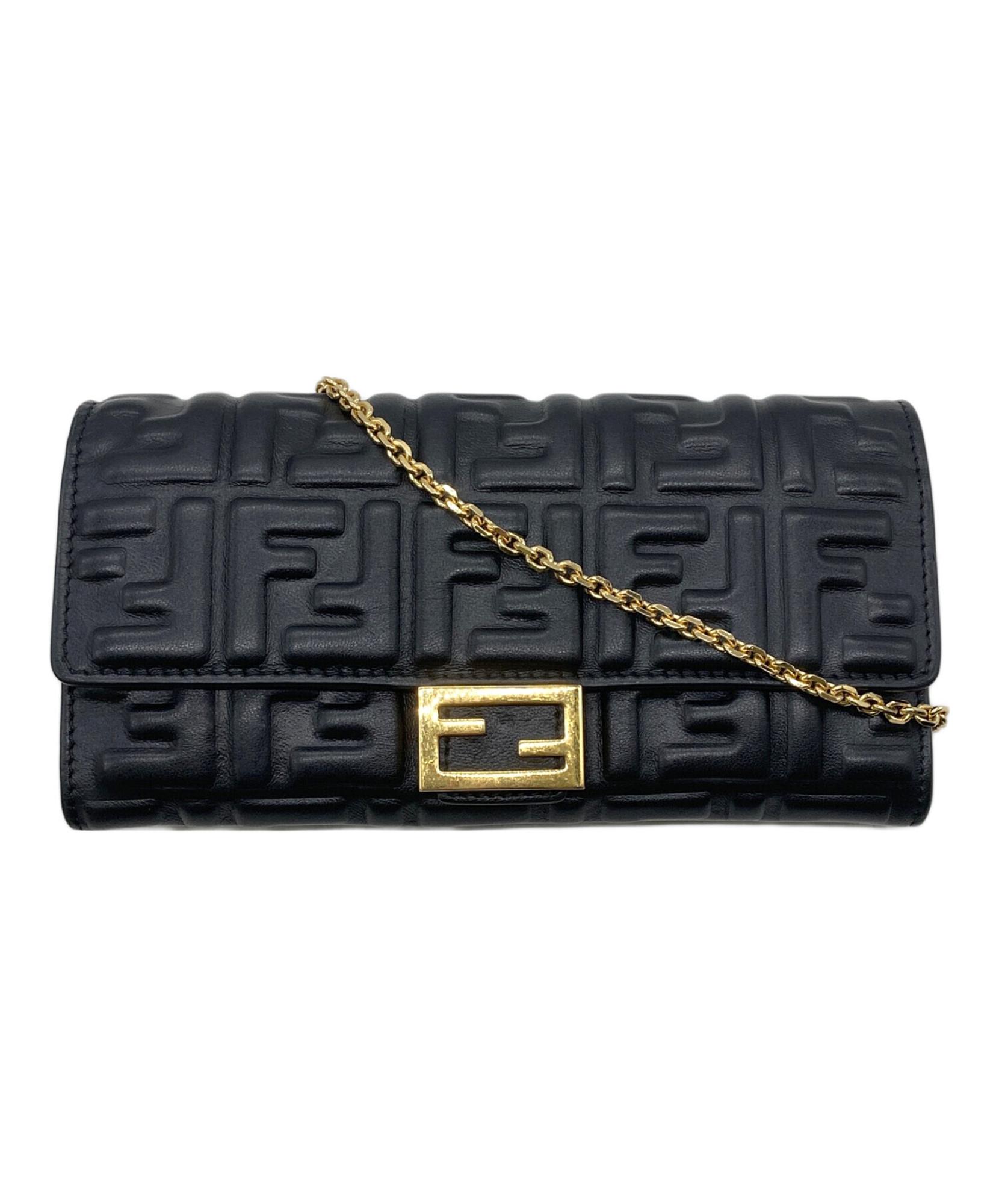 FENDI チェーンウォレット FENDI / フェンディ】チェーンウォレット|上質なブラックレザーが日常