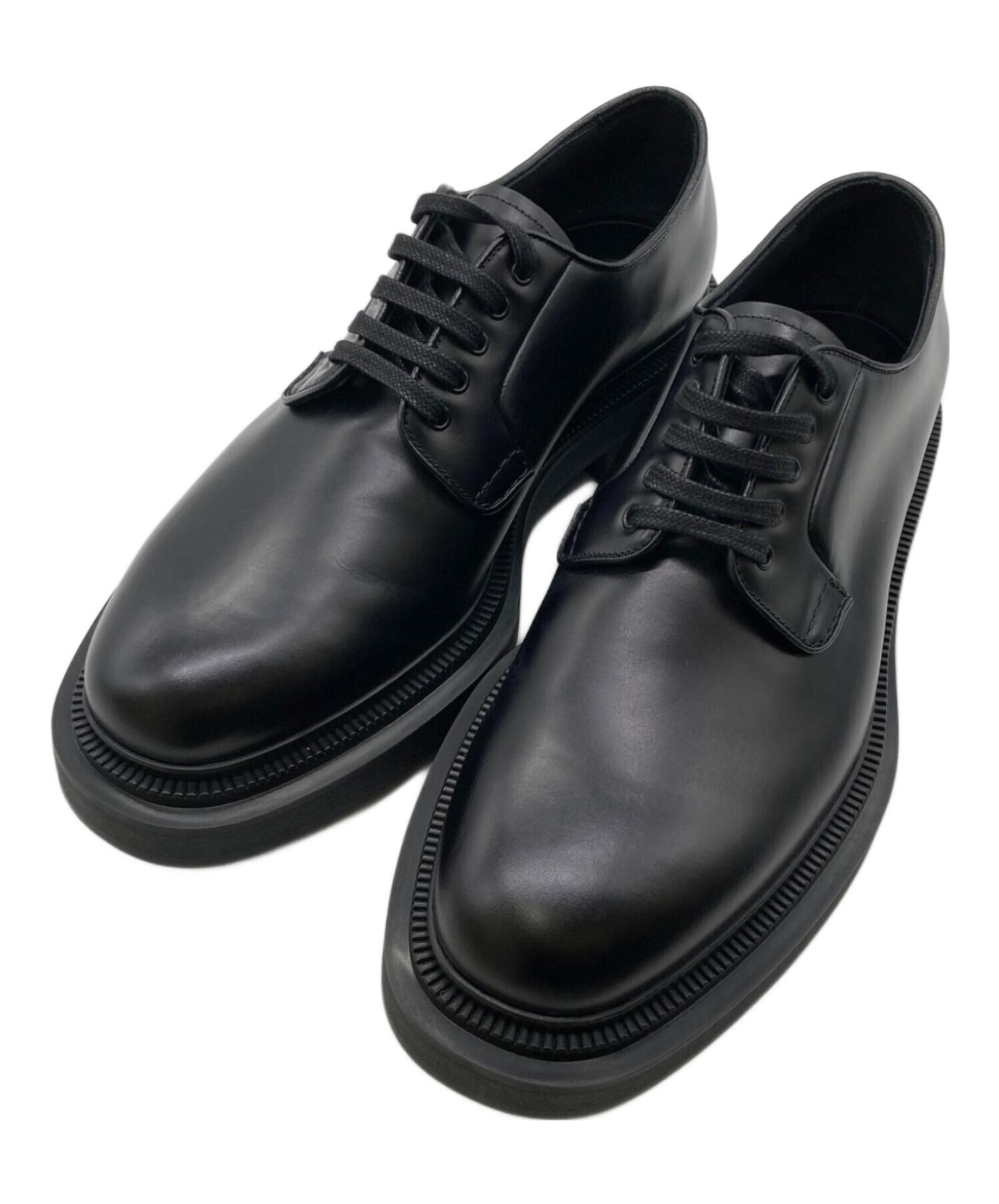 MH　PRADAシューズ PRADA / プラダ】ブラッシュドレザー ローカット ダービーシューズ