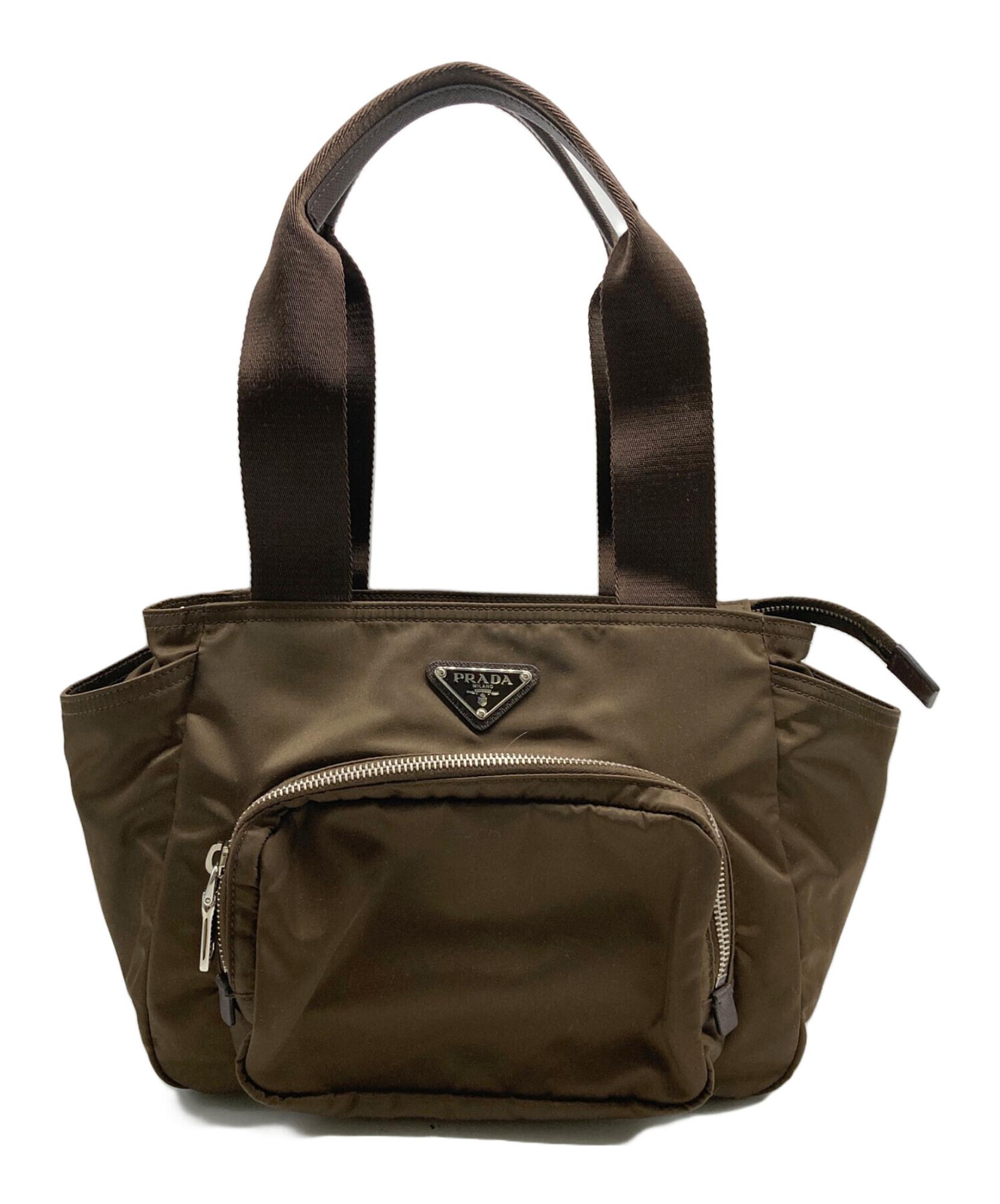 美品　PRADA ナイロントートバッグ ブラウン系 MADE IN ITALY PRADA / プラダ】Re-Nylon トートバッグ / 都会的な日常に溶け込む