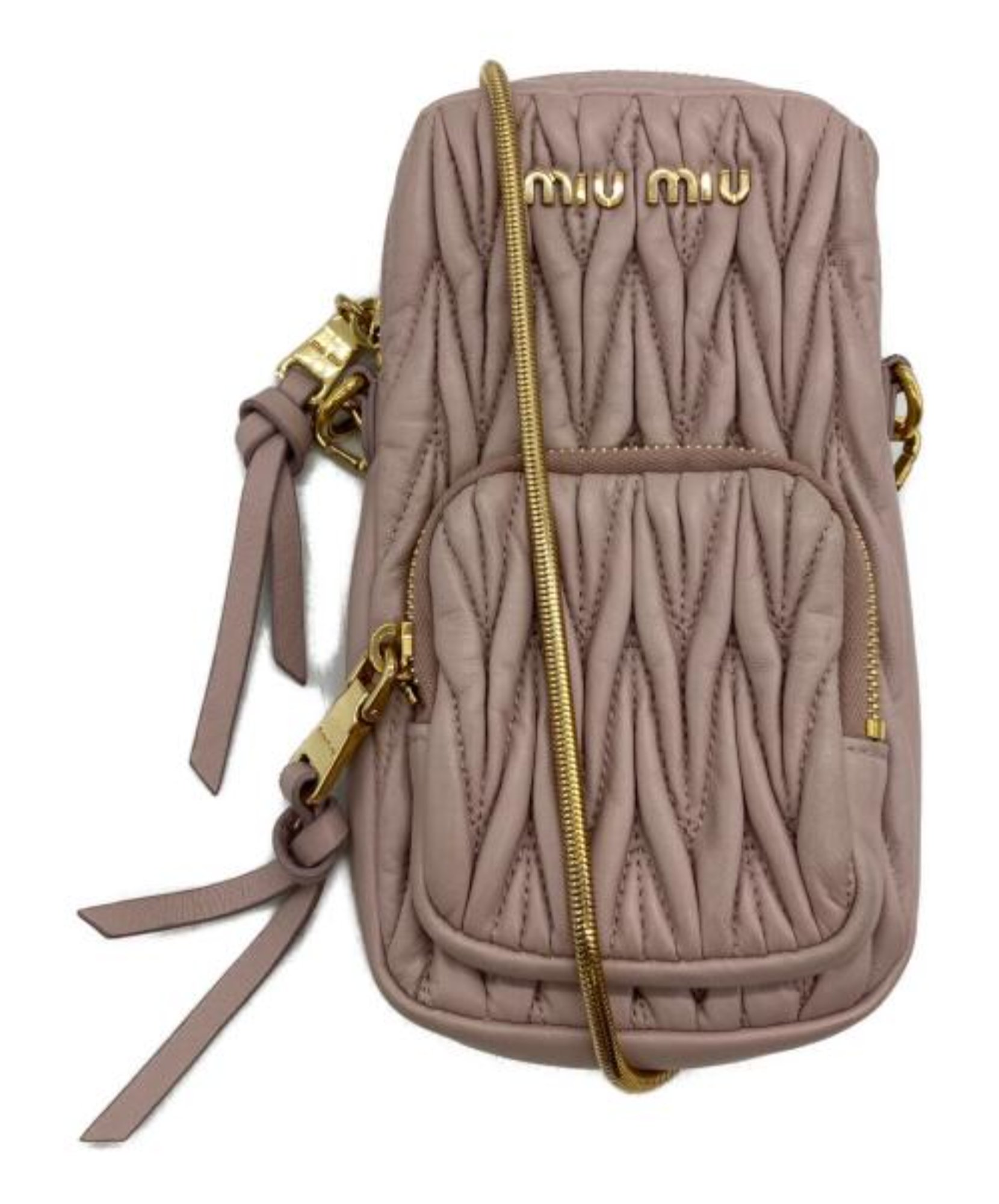 miu miu マテラッセ　ポーチ　バック MIU MIU / ミュウミュウ】マテラッセ レザーショルダーポーチ
