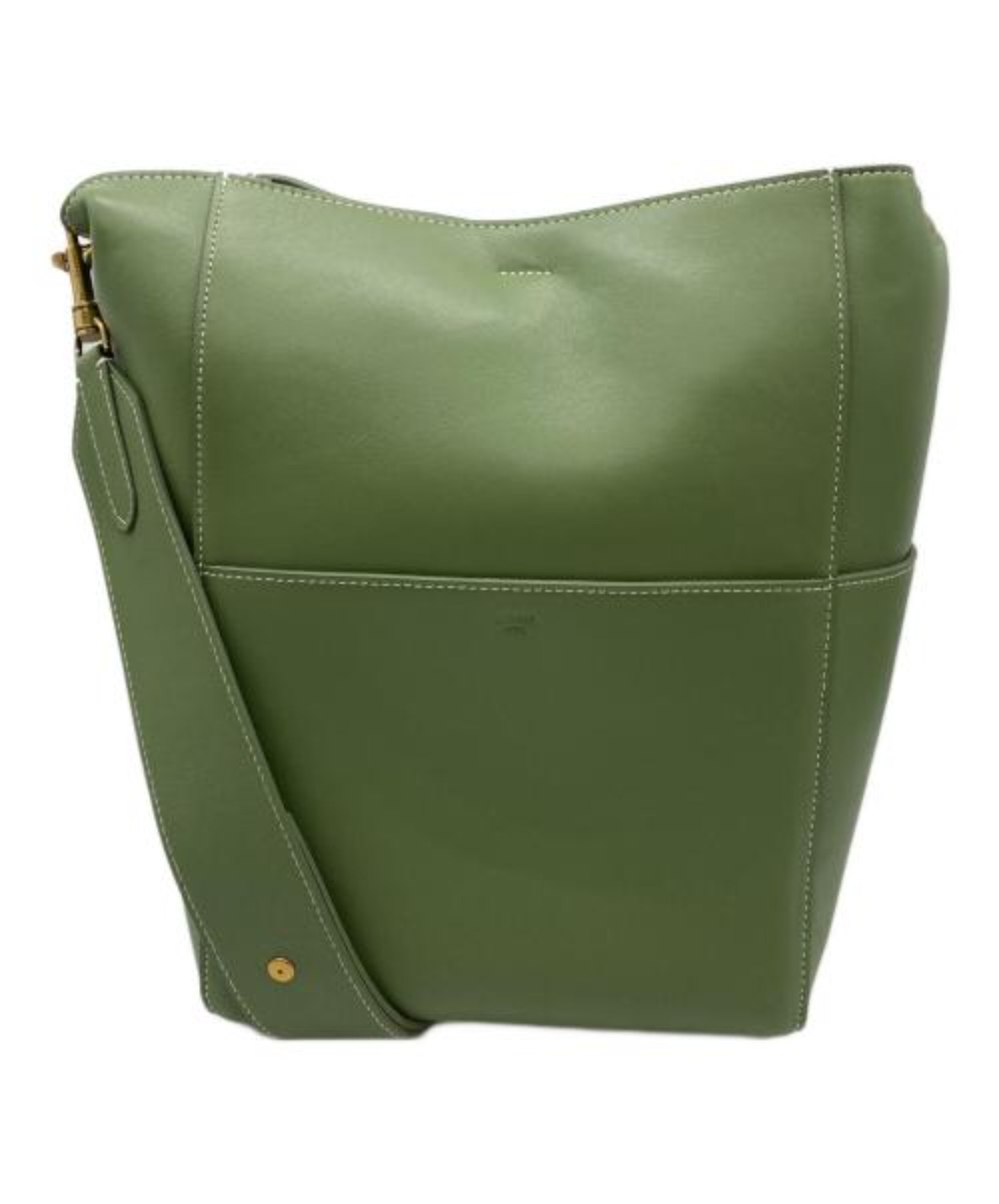 CELINEレザーショルダーバッグ CELINE / セリーヌ】レザーショルダーバッグ | 洗練されたグリーン