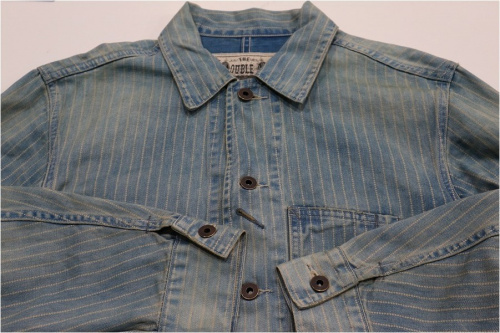 ダブルアールエルのインディゴストライプツイルジャケット