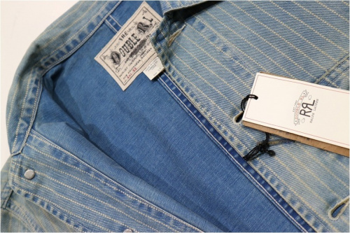 インディゴストライプツイルジャケットのメンズ