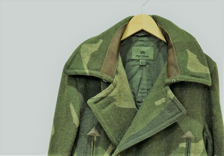 美品　ナイジェルケーボン　ウールピーコート　カーキ　Pコート　メタルボタン NIGEL CABOURN(ナイジェルケーボン）の定番Pコート、ブラッシュカモ