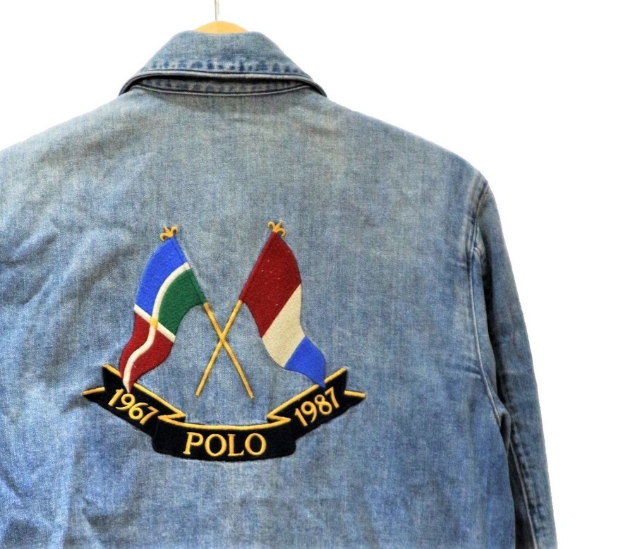 【S】POLO CROSS FLAG DENIM JACKET