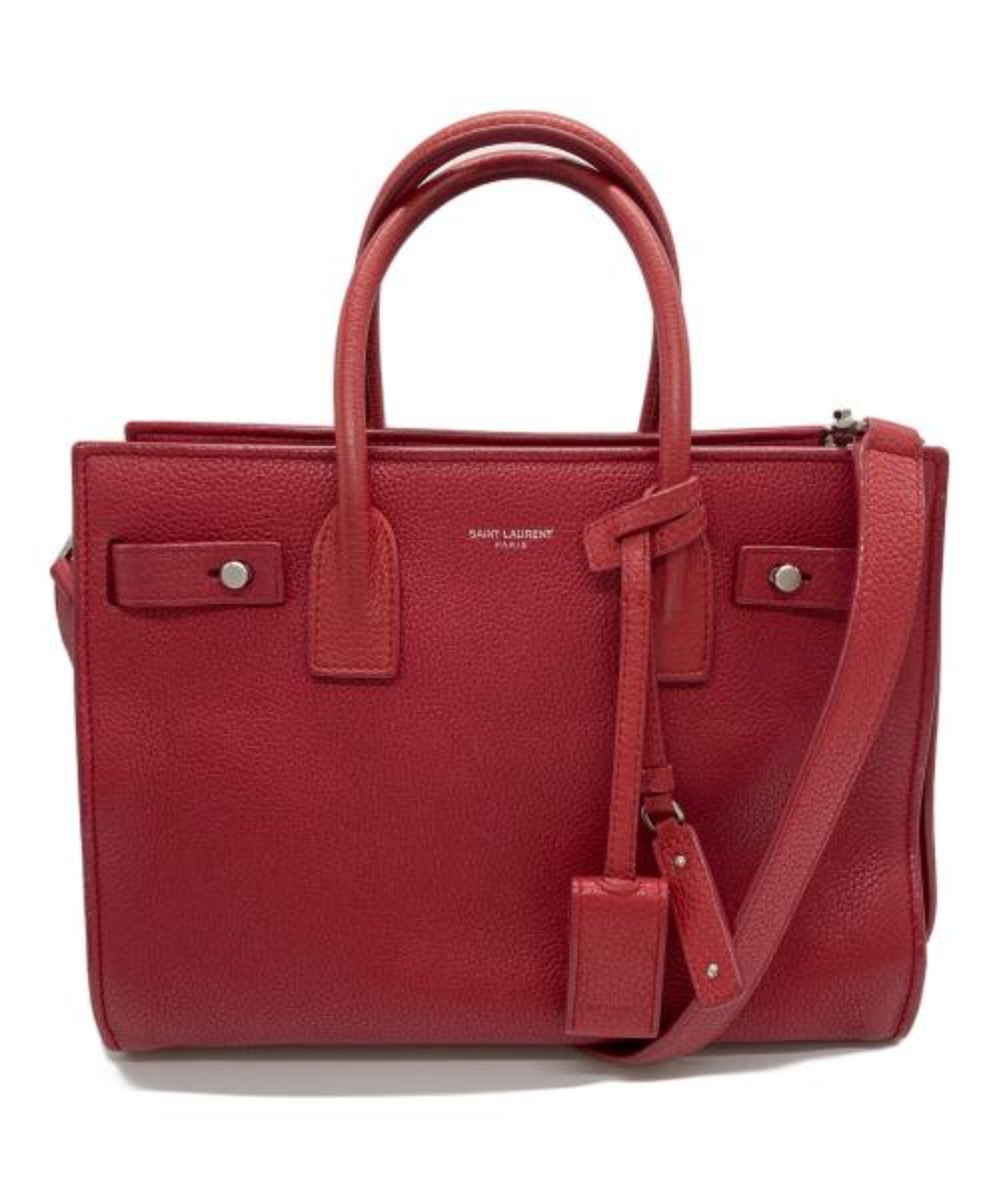 SAINT LAURENT ハンドバッグ レッド 2way Saint Laurent Paris / サンローランパリ】2WAYバッグ|コーディネート