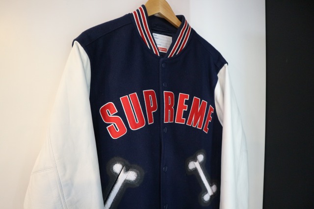 18AW】SUPREME Bone Varsity Jacket 入荷しました[2019.01.31発行