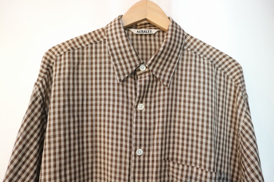 AURALEE】 SUPER LIGHT CHECK BIG SHIRTS 入荷[2019.03.18発行]｜トレ