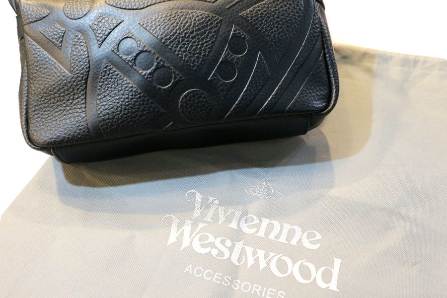 VIVIENNE WESTWOOD レザー トップハンドルバッグ エンボス加工 VIVIENNE WESTWOOD レザー トップハンドルバッグ エンボス加工