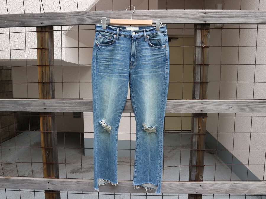 新品本物パンツブランド DEUXIEME CLASSE - MOTHER DENIM／DAMAGE BLUE INSIDER CROP