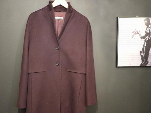 【最高級/美品】JIL SANDER カシミヤ混 ステッチデザイン コート 最高級/美品】JIL SANDER カシミヤ混 ステッチデザイン コート