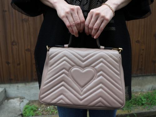 スモールトップハンドルバッグのGGマーモント