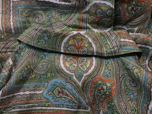 シルクペイズリーシャツワンピースのレディース