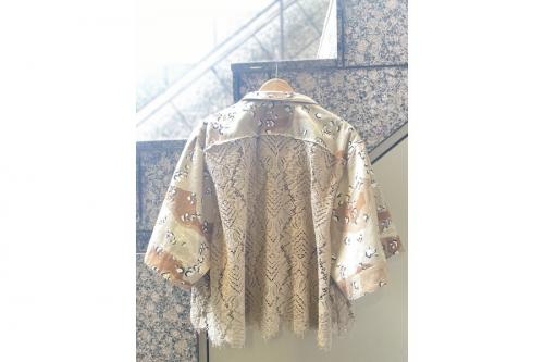 メゾン ミハラヤスヒロのレースパネルミリタリージャケット