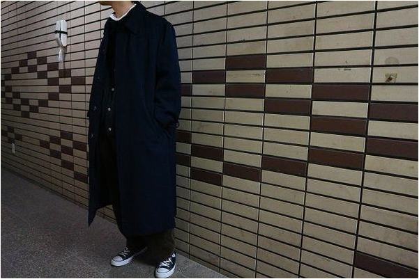 comme des garcons homme ネイビースプリングコート