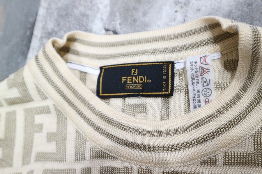 FENDI ヴィンテージニット ズッカ柄 ファッション