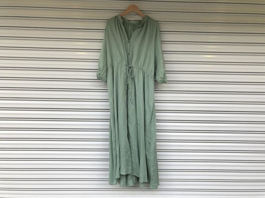 最終SALE 上質ギマ擬麻コットン へちま襟 燕尾裾ワイド
