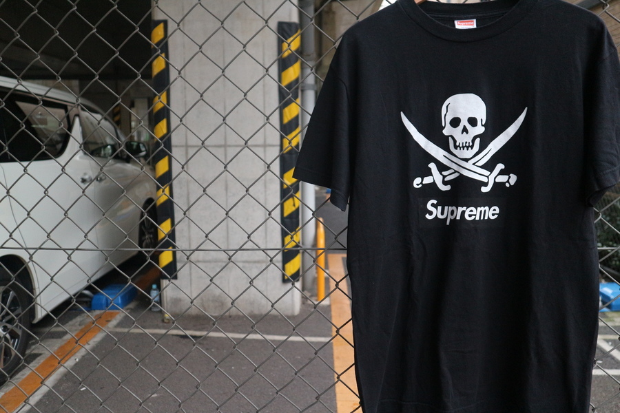 SUPREME シュプリーム ×NEIGHBORHOOD 07SS Skull Box Logo Tee ネイバーフッド スカル ボックス ロゴ半袖Tシャツ ロゴプリントTシャツ