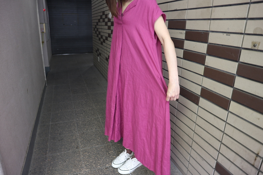 Slobe Iena スローブイエナ のフレンチリネンスキッパーワンピースのピンクとブラックを買取入荷致しました 21 05 発行