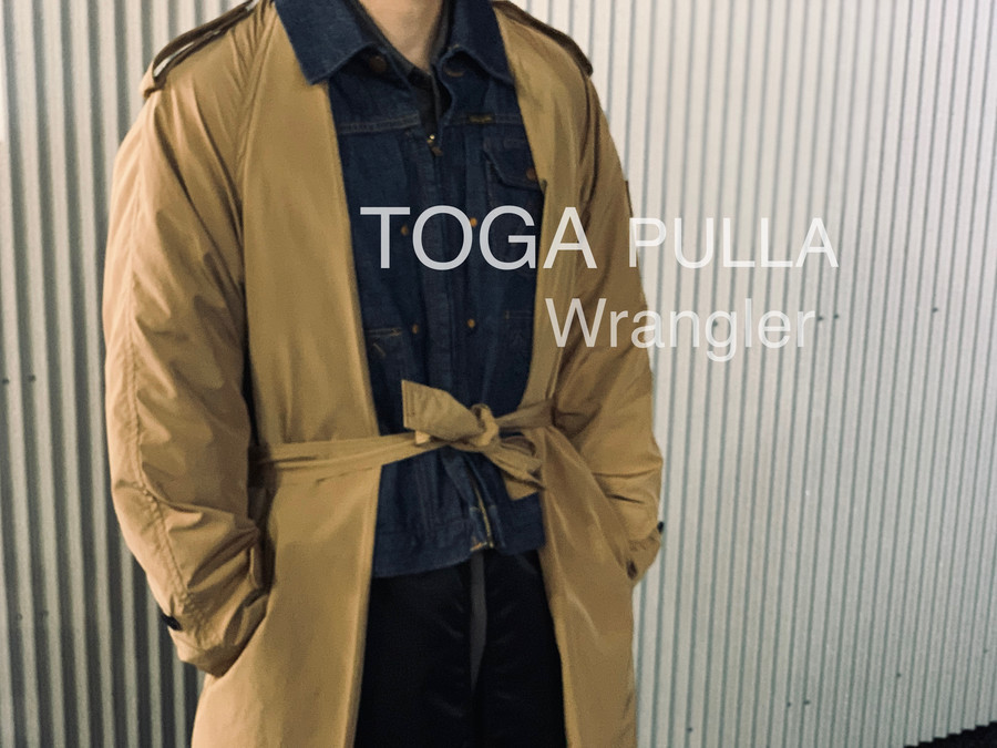 TOGA PULLA×Wrangler コラボ ドッキングトレンチコート