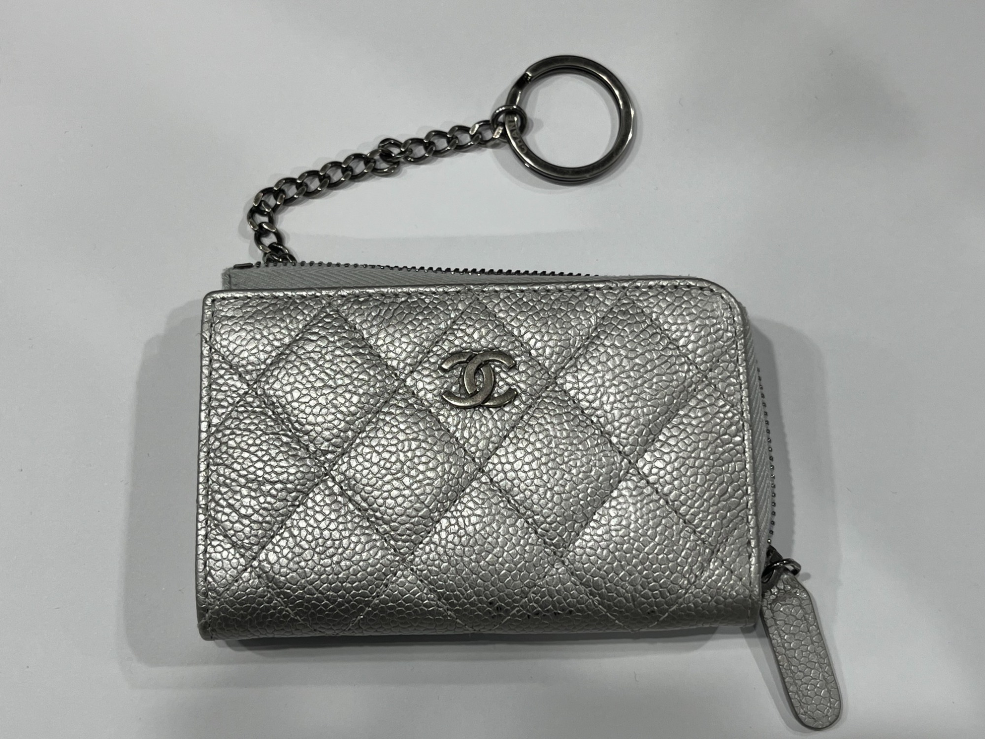 CHANEL シャネル　キャビア ケース キーリング　31番台 CHANEL（シャネル）】不朽の名作キャビアスキン！キーリング付コイン
