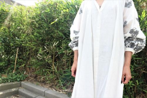 ビアズリーの袖ジャガードワンピース