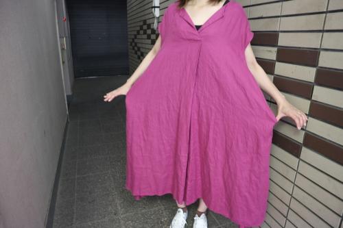 スローブ イエナのフレンチリネンスキッパーワンピース