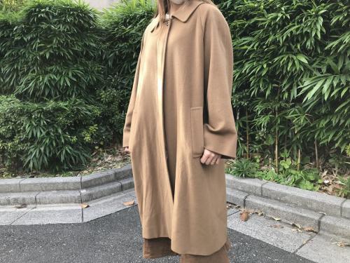 カシミヤステンカラーコートの富士見台