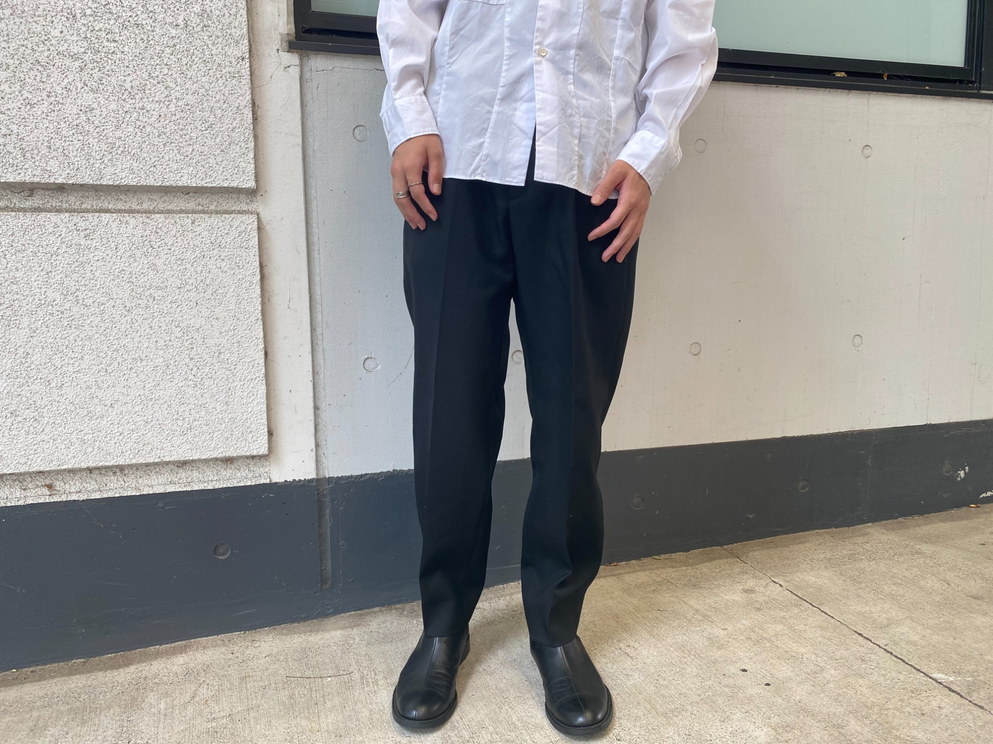 jil sander プリアモパンツ　46 ブラック ジルサンダー*46*スラックス/ブラックイージーパンツ*JILSANDER*黒