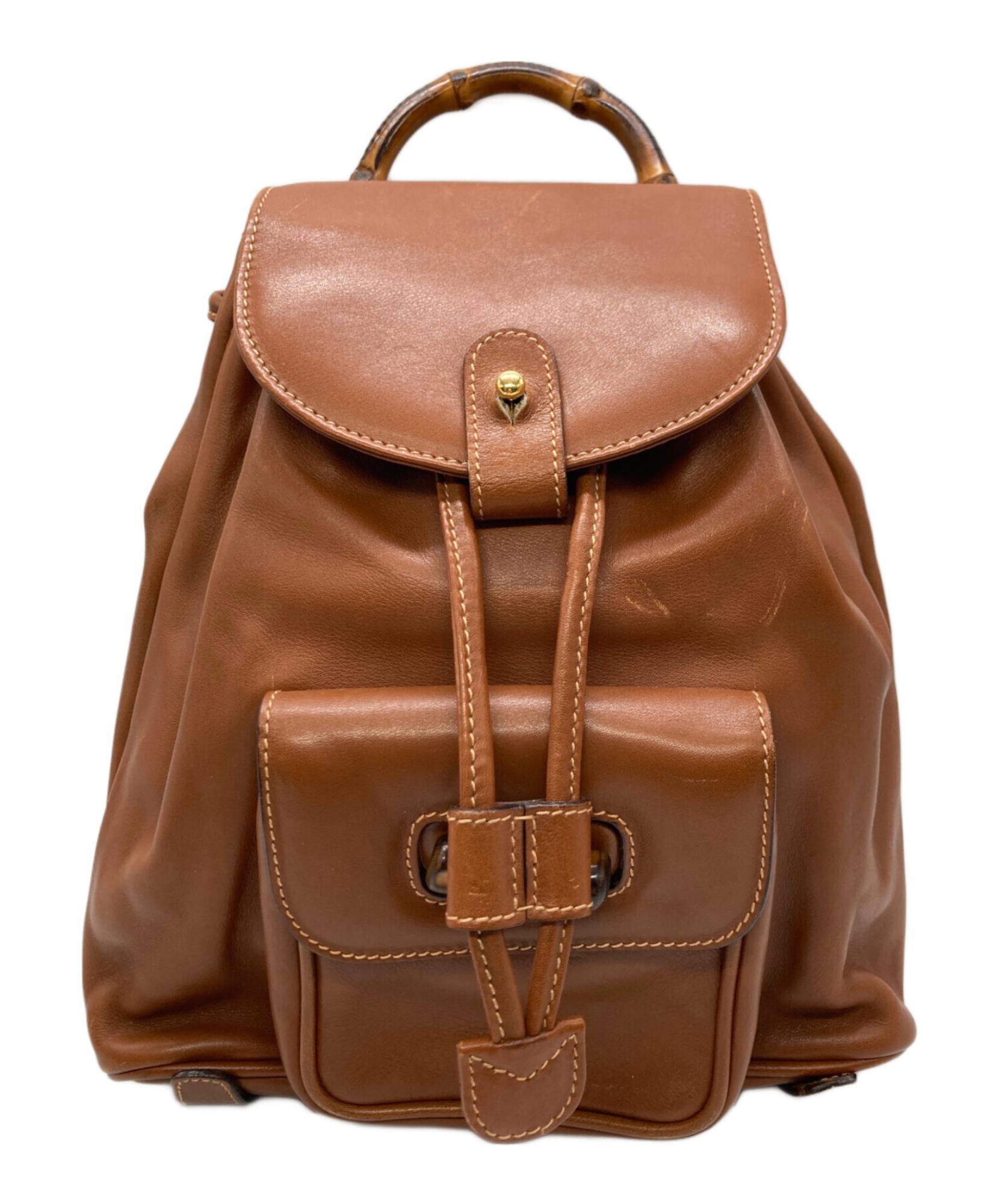 GUCCI オールドグッチ バンブー リュック カーキ ビンテージ GUCCI / グッチ】バンブーミニリュック｜色褪せない名品、オールド