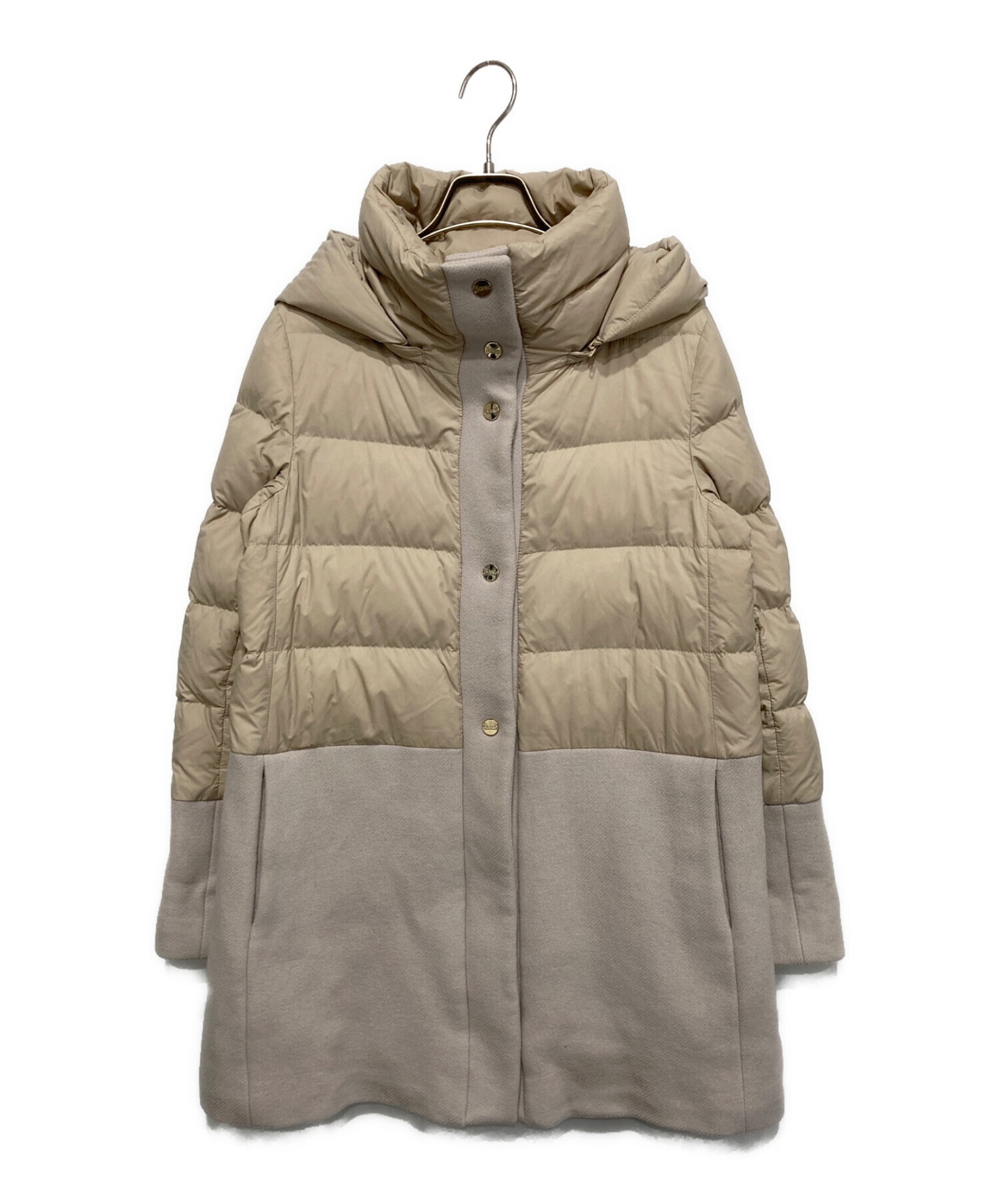 【専用品】クリーニング済み　ヘルノ　ウール切替フーデッドダウンコート HERNO / ヘルノ】ウール切替ダウンコート|冬の装いを格上げする、異