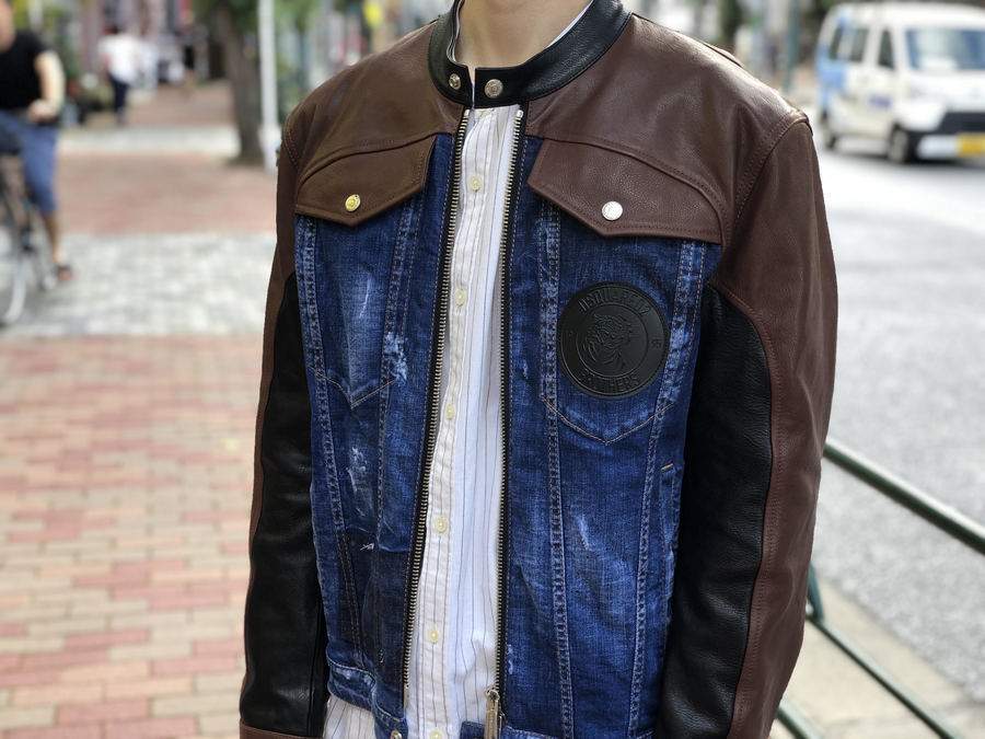 DSQUARED2】よりレザー切替ライダースジャケットが入荷致しました