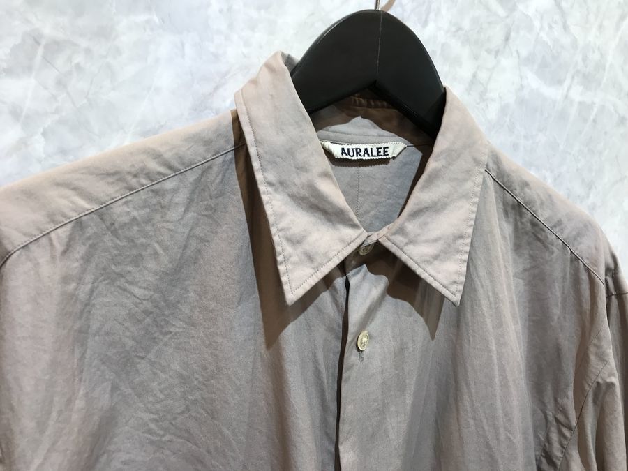 AURALEE/オーラリー】の定番シャツ。WASHED FINX TWILL SHIRTS買取入荷 