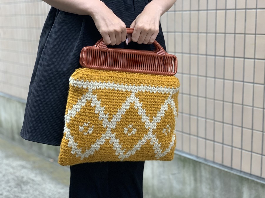 MARNI コットンクロシェかぎ編みバッグ