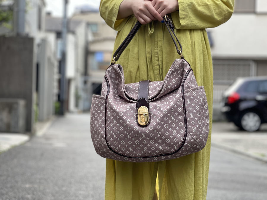 ルイヴィトン LOUIS VUITTON ロマンス イディール ショルダーバッグ ブルー レディース