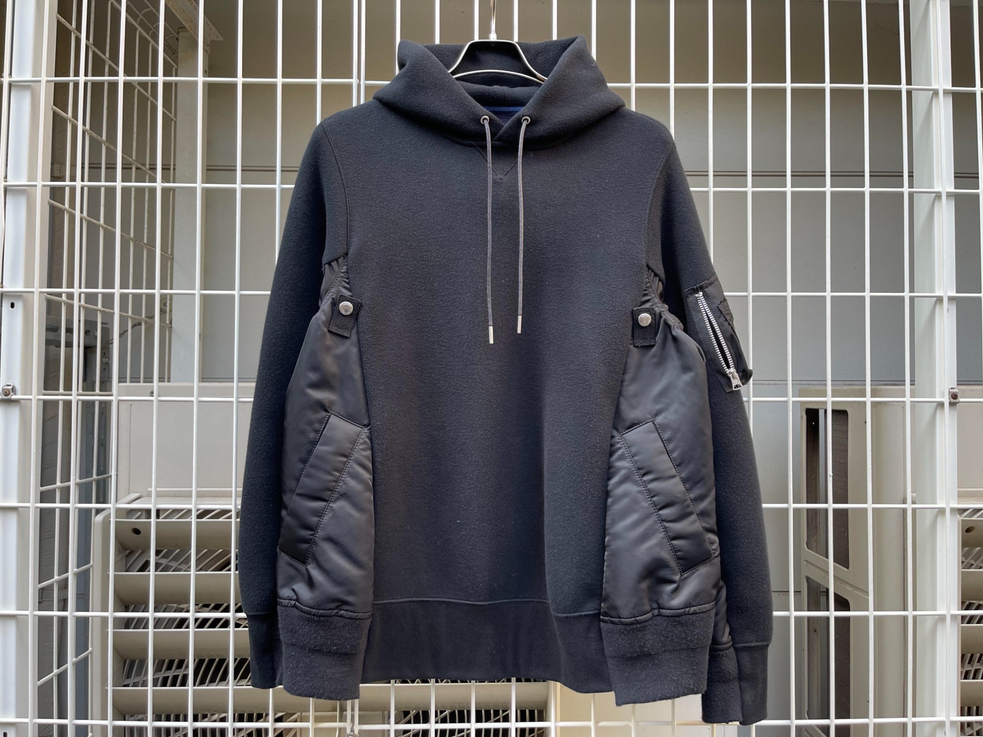 sacai  Sponge Sweat x MA-1 Hoodie