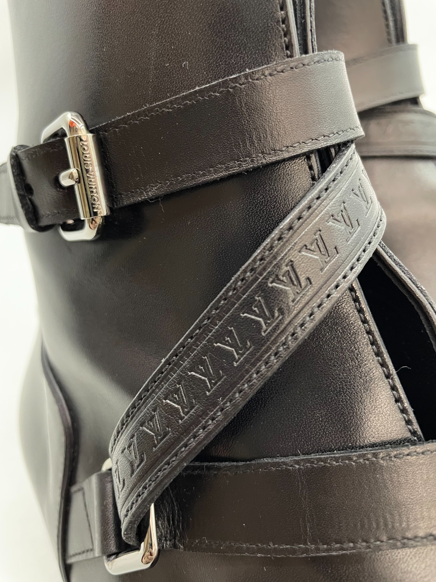 ルイヴィトン☆ローリエート レザー切替モノグラム ショートブーツ