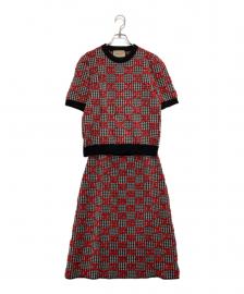 【GUCCI / グッチ】GGジャガード 総柄スカートセットアップニット | 洗練されたモノグラムを纏う、冬のラグジュアリースタイル
