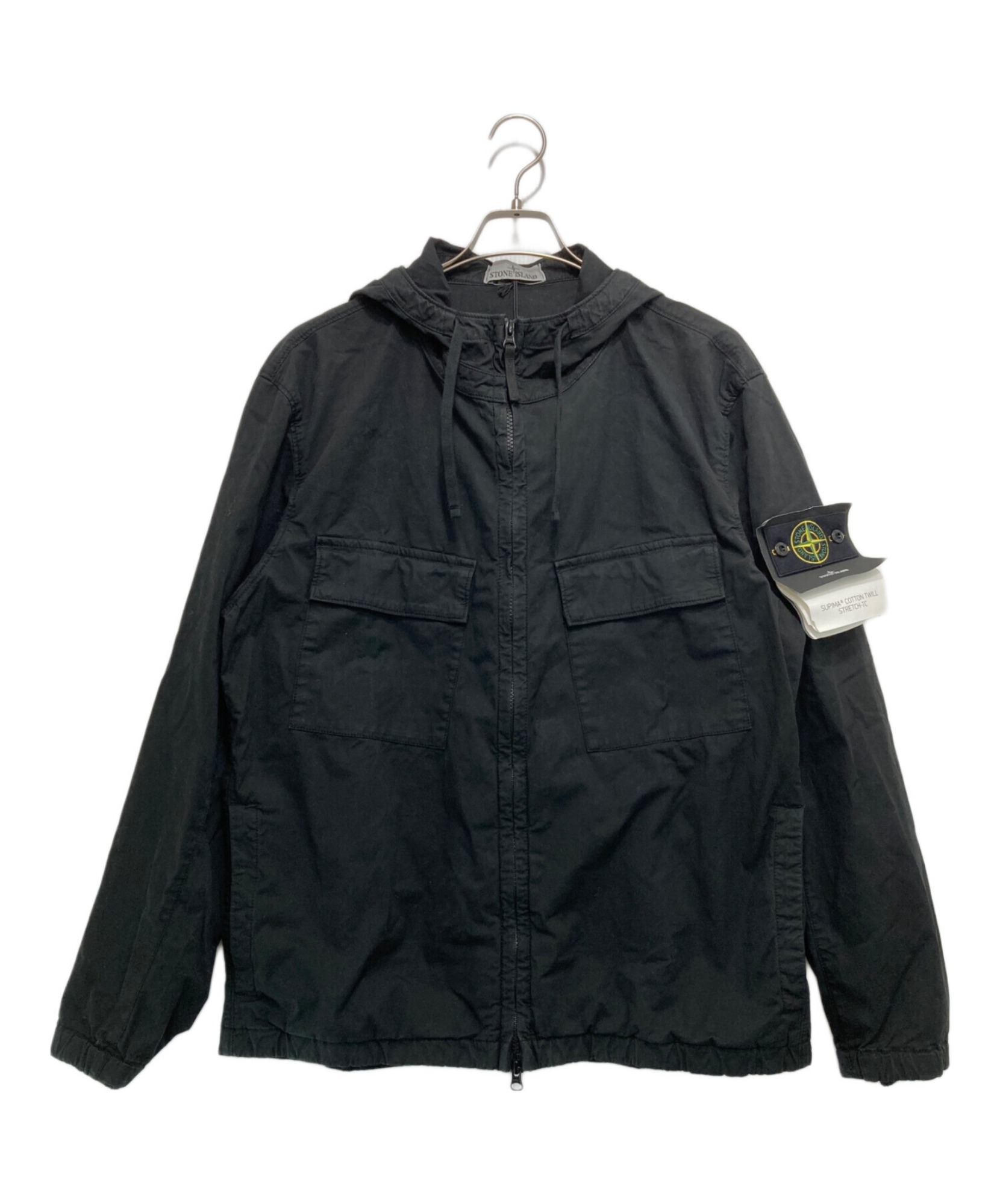 【もも】STONE  ワッペンロゴ フード付 ジャケット STONE ISLAND / ストーンアイランド】ワッペンフーデッドジャケット