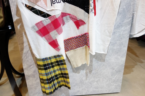 パッチワークTシャツワンピースのレディース