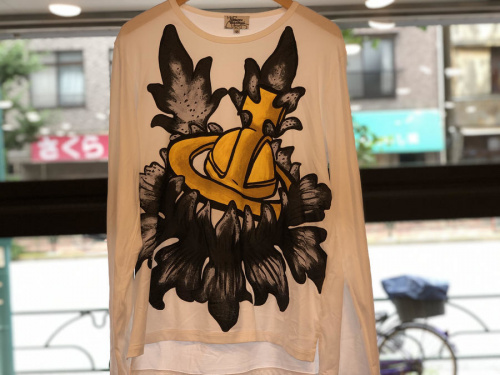 プリントTシャツのメンズ ブロードワンポイントシャツ プリントTシャツ ロングスリーブカットソー