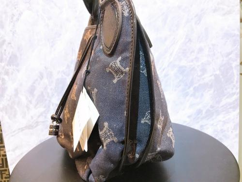 セリーヌのデニムマカダム柄ハンドバッグ