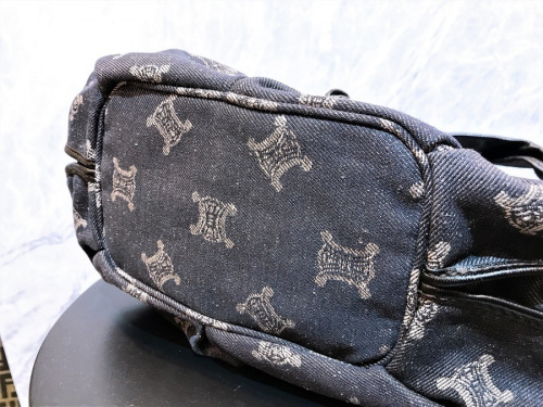 デニムマカダム柄ハンドバッグのレディース