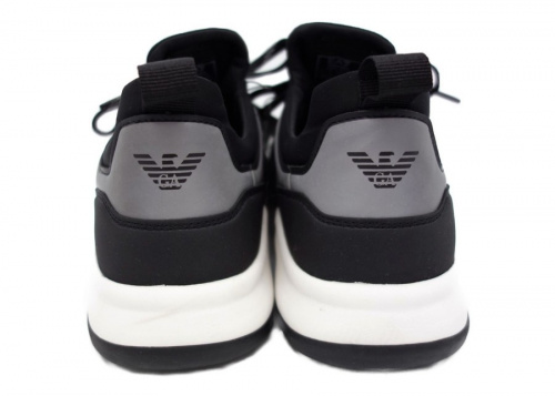 Black Knit Mix Running Trainersのメンズ