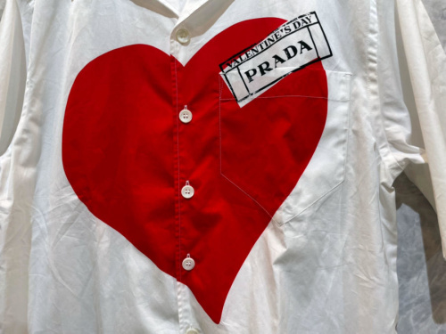 heart print poplin shirtの目白店