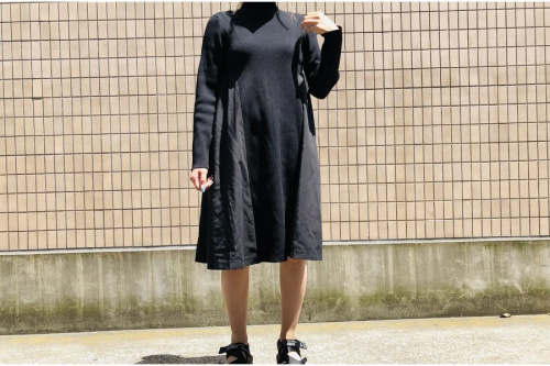 ドッキングAラインニットワンピースの目白店