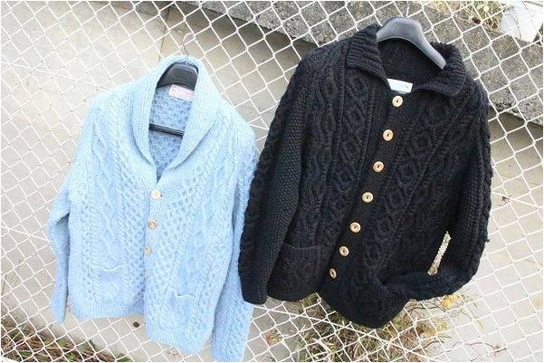 INVERALLAN インバーアラン 泳ぎ フィッシャーマンニット ブルー
